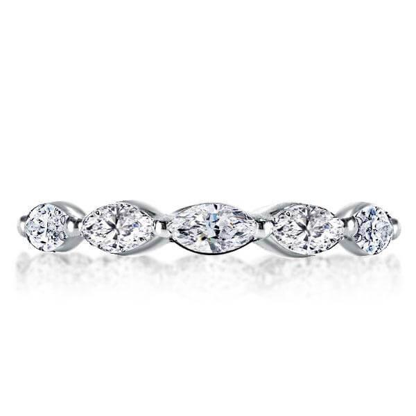 

Italo Eternity Marquise Created White Sapphire Wedding Band
