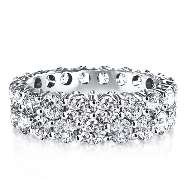 

Italo Double Row Created White Sapphire Wedding Band