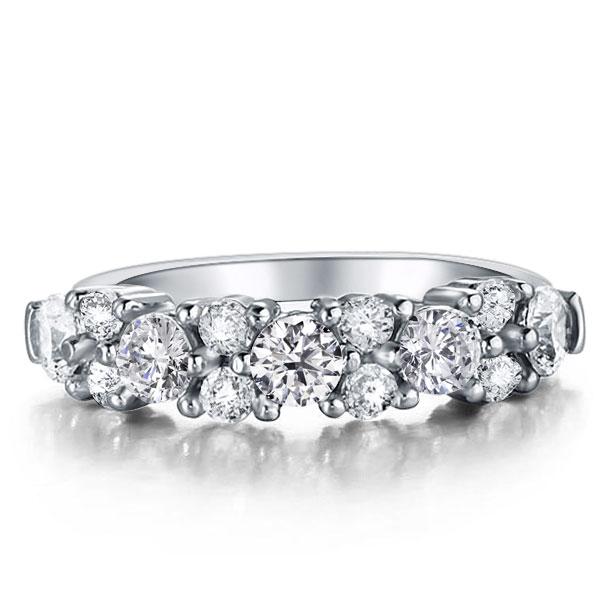 

Italo Half Eternity Created White Sapphire Wedding Band