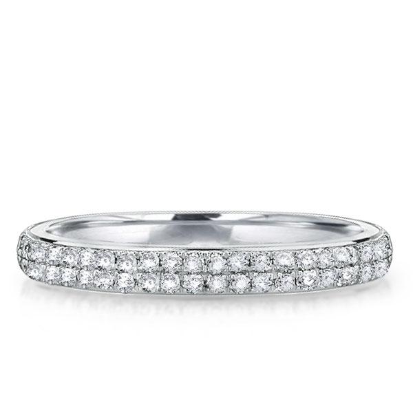 

Italo Double Row Eternity Created White Sapphire Wedding Band