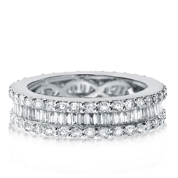 

Italo Baguette Eternity Created White Sapphire Wedding Band