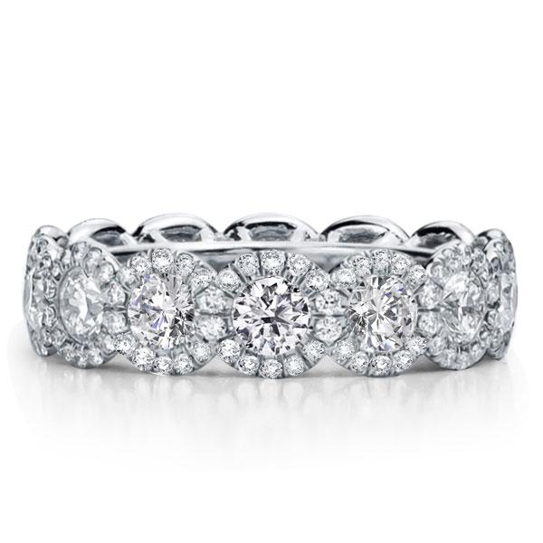 

Italo Halo Eternity Created White Sapphire Wedding Band