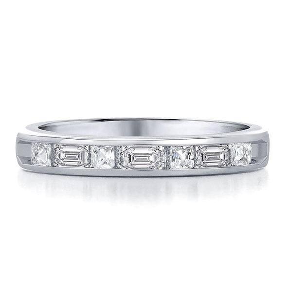 

Italo Baguette Created White Sapphire Wedding Band