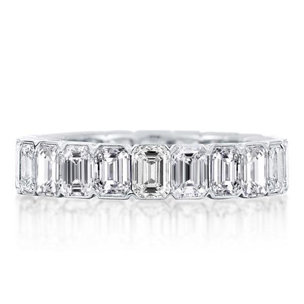 

Italo Emerald Bezel Eternity Created White Sapphire Wedding Band
