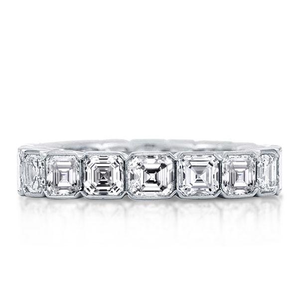 

Italo Asscher Bezel Eterntiy Created White Sapphire Wedding Band