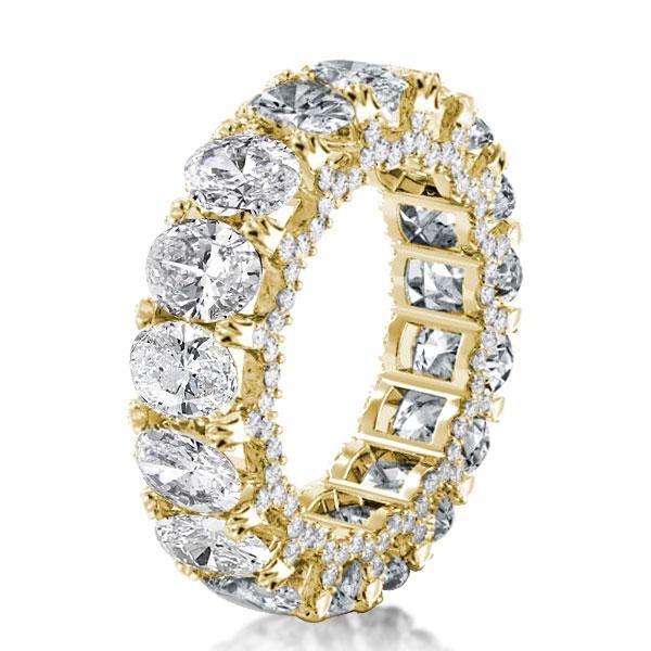 

Italo Oval Eternity Wedding Band For Women, White