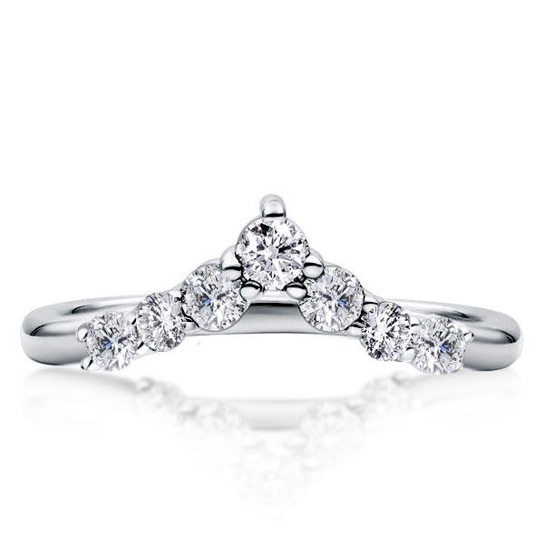 

Italo Chevron Wedding Band For Women Stacking Ring Affordable, White