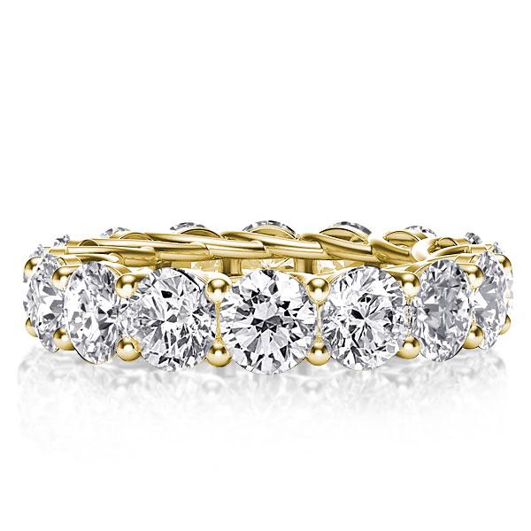 

Golden Round Eternity Created White Sapphire Wedding Band