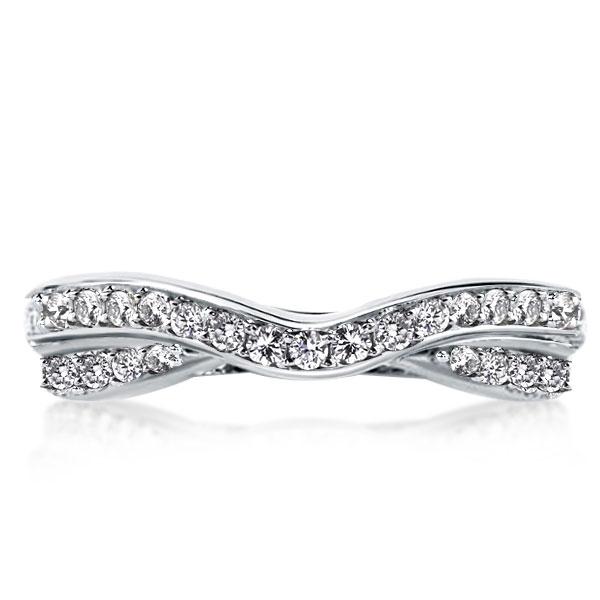 

Twist Created White Sapphire Wedding Band