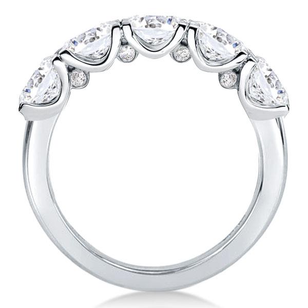 

East West Oval Wedding Band(3.15 CT. TW.), White