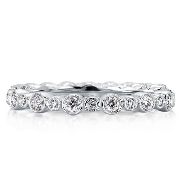 

Eternity Symmetrical Bezel Round Wedding Band(0.66 CT. TW.), White