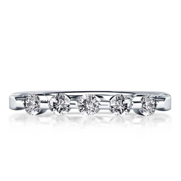 

Solitaire Five Stone Wedding Band (0.30 CT. TW.), White