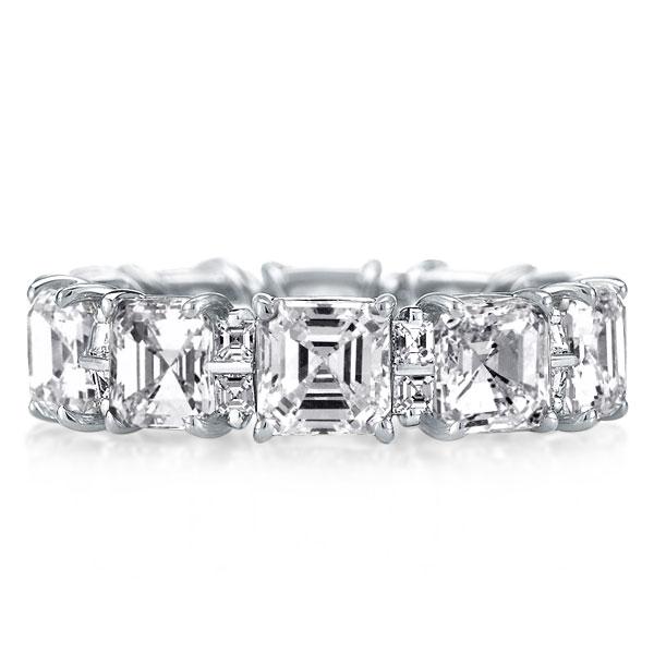 

Eternity Asscher Wedding Band(14.15 CT. TW.), White