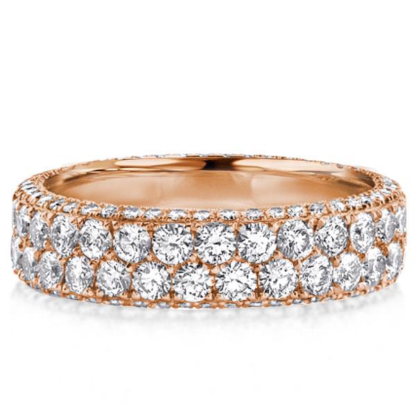 

Rose Gold Eternity Micro Pave Wedding Band(2.75 CT. TW.), White