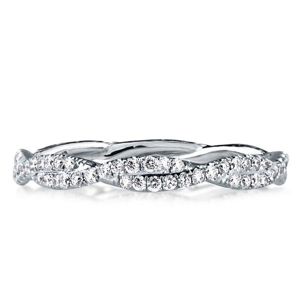 

Classic Twist Created White Sapphire Wedding Band Infinity Ring