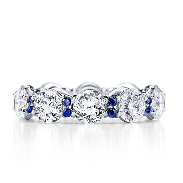 

Eternity Created Blue& Wihte Sapphire Wedding Band(5.50 CT. TW.), White