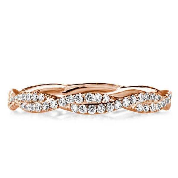 

Rose Gold Twist Wedding Band(1.25 CT. TW.), White