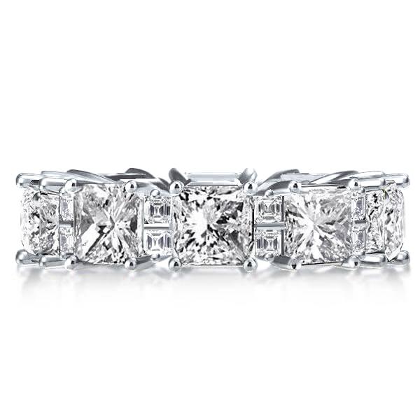 

Princess & Asscher Cut Wedding Band, White