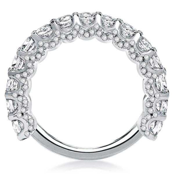 

Classic Three Quaters Round Wedding Band, White