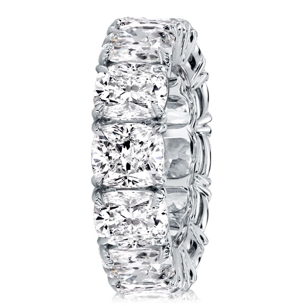 

Italo Cushion Cut Eternity Band Affordable Wedding Ring, White