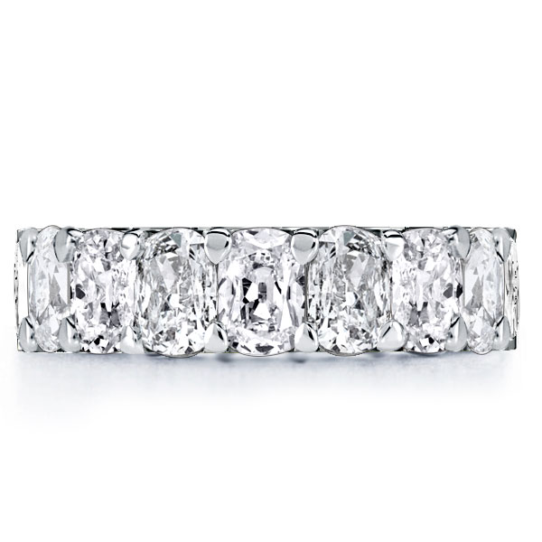 

Cushion Cut U Prong Eternity Wedding Band, White