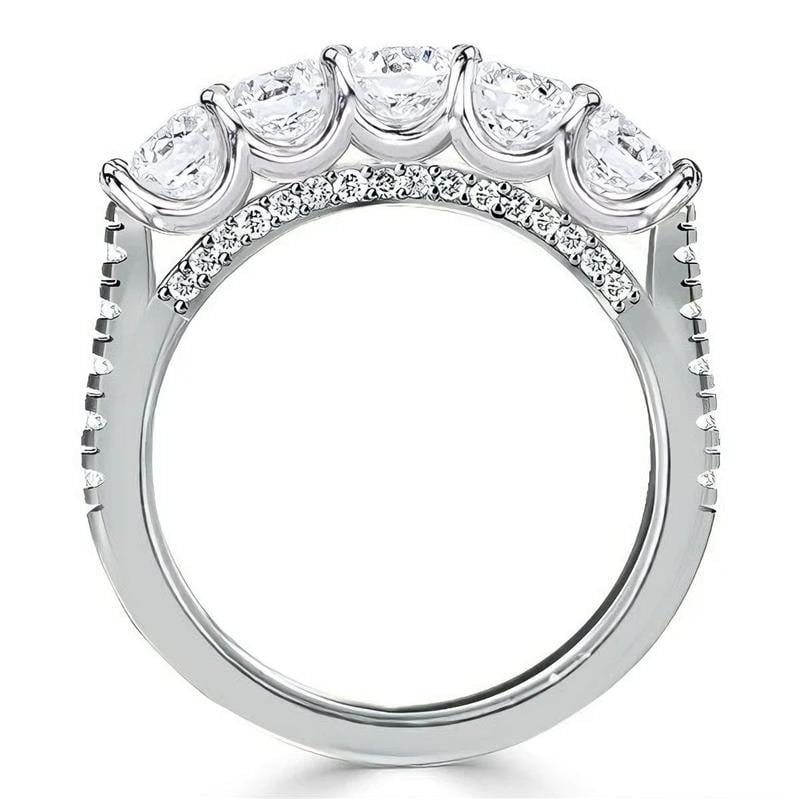 Свадебное кольцо Italo Five Stone Half Eternity Band для женщин