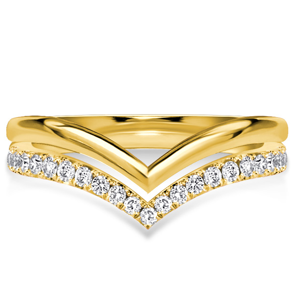 

Italo White Sapphire Chevron Wedding Band Chevron Ring Classic