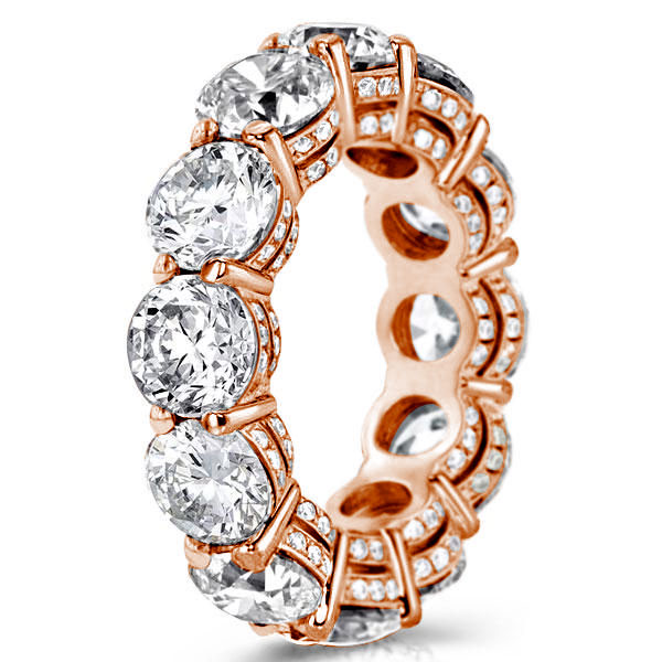 

Italo Rose Gold Round Eternity Wedding Band (7.95 CT. TW.), White