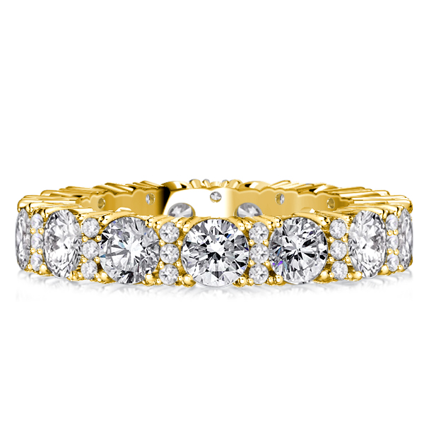 

Italo Micro Pave Round Cut Eternity Accent Wedding Band, White