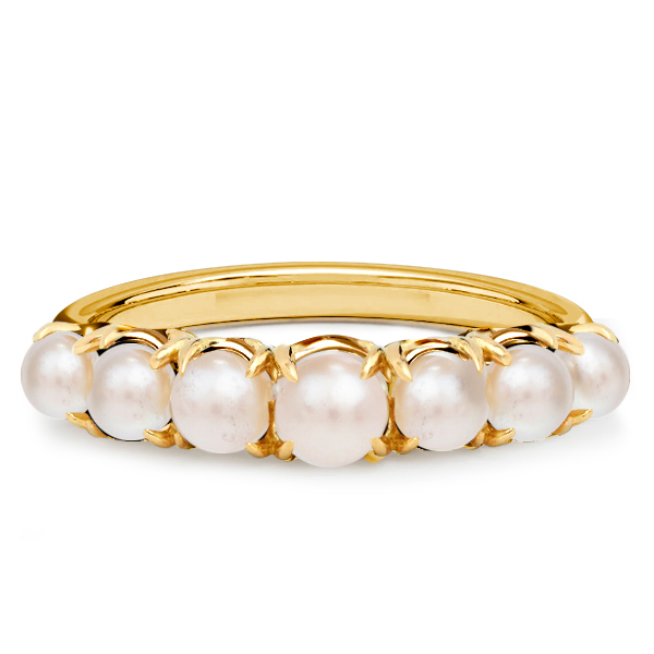 

Italo Golden Pearl Ring Classic Pearl Jewelry For Women, White