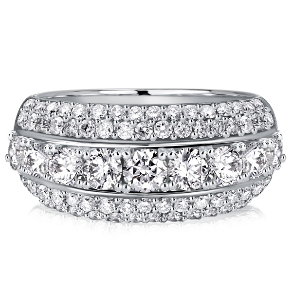 

Italo Round Cut Vintage Wedding Band Wedding Rings For Women, White