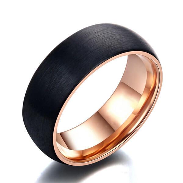 

Italo Two Tone Wiredrawing Titanium Steel Men's Wedding Band, White