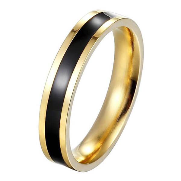 

Italo Oil Drip Two Tone Titanium Steel Men's Wedding Band, White