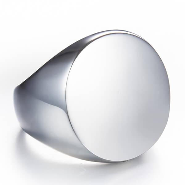 

Classic Glaze Titanium Steel Men's Wedding Band, White