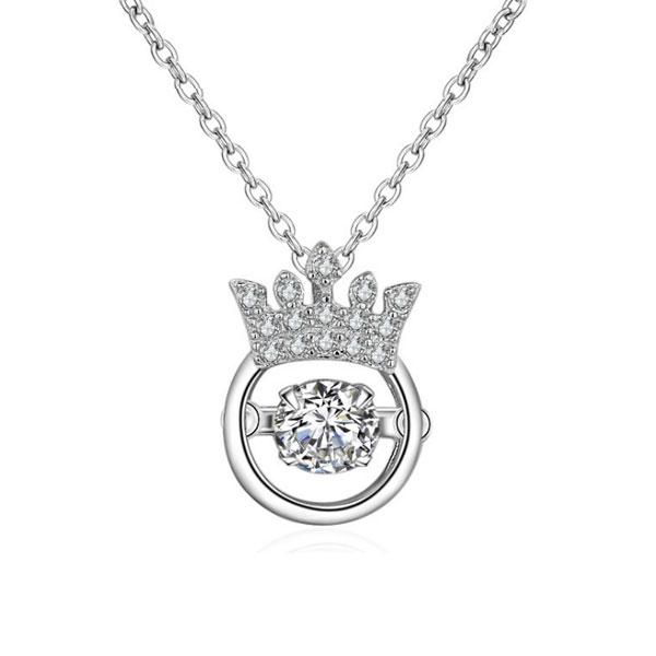 

Italo Crown Created White Sapphire Pendant Necklace