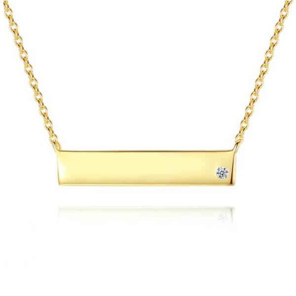 

Italo Classic Created White Sapphire Bar Necklace