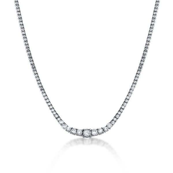 

Italo Classic Created White Sapphire Tennis Necklace