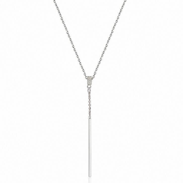 

Classic Tassels Design Pendant Necklace, White