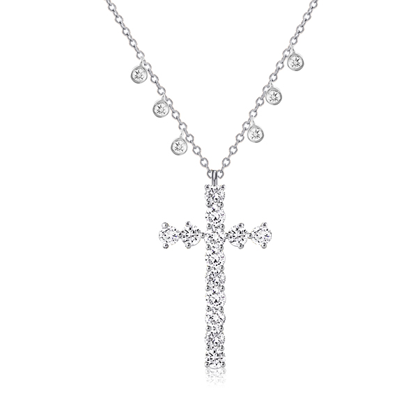 

Italo Cross Necklace Pendant Necklace For Women, White