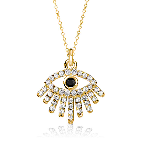 

All-Seeing Eye Pendant Necklace Evil Eye Necklace In Silver, White