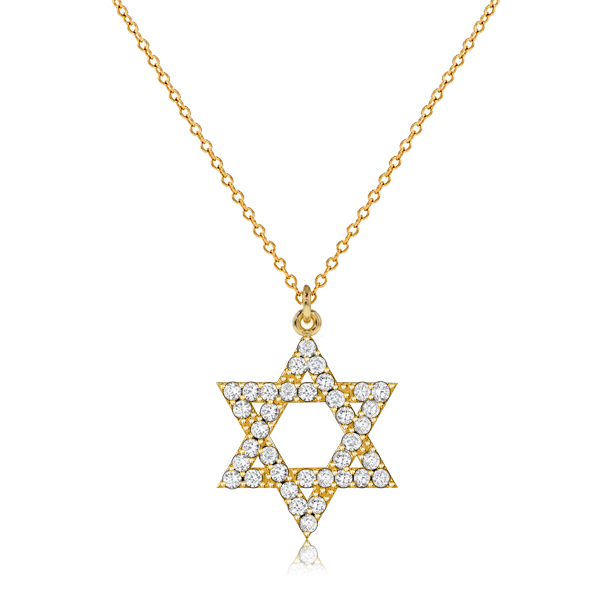 

Italo White Sapphire Star Necklace In Sterling Silver