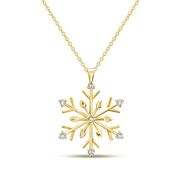 

Italo Snowflake Necklace Christmas Jewelry In Sterling Silver, White