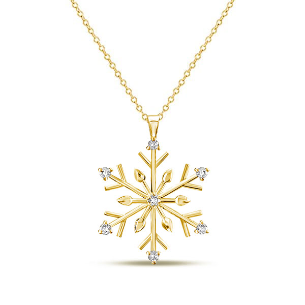 

Italo Snowflake Necklace Christmas Jewelry In Sterling Silver, White