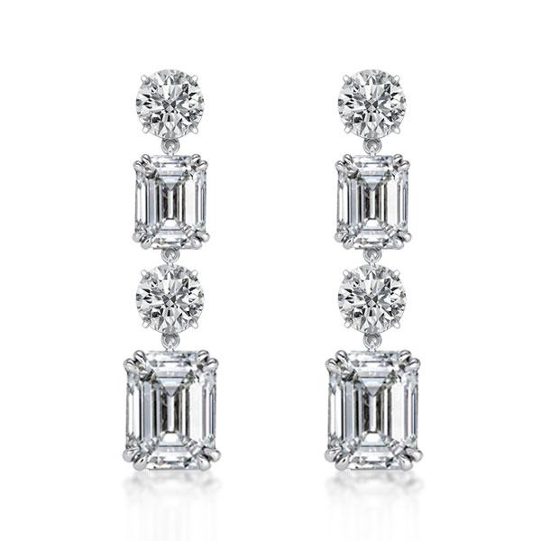 

Italo Emerald Created White Sapphire Drop Earrings