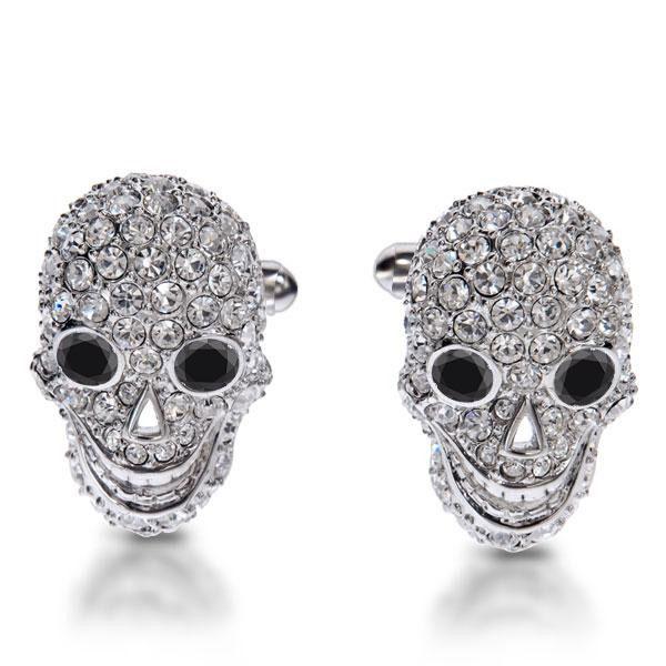 

Italo Skull Created White Sapphire Sterling Silver Cufflinks