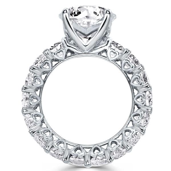 

Eternity Heart Design Round Engagement Ring, White