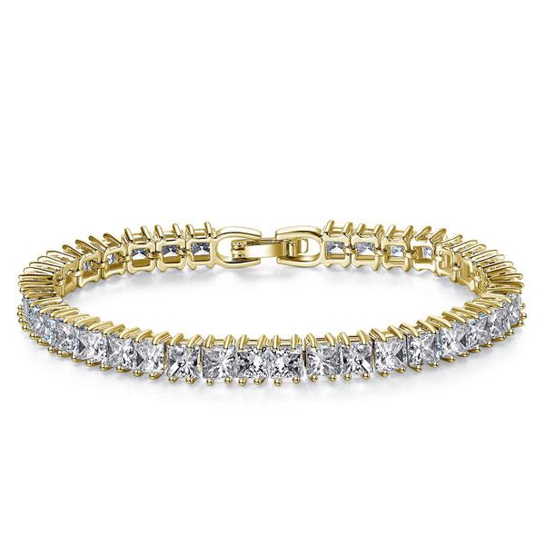 

Italo Princess Cut Tennis Bracelet For Women Sterling Silver Bracelet, White