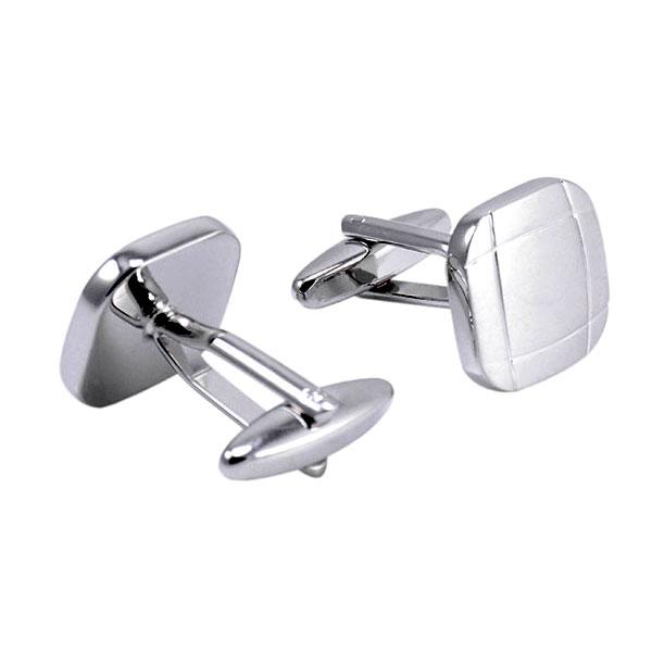 

Italo Laser Pattern Cufflinks, White