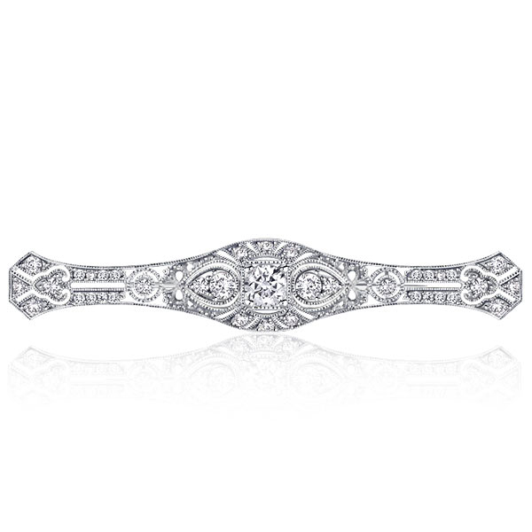 

Italo White Sapphire Antique Art Deco Brooch Bar Brooch