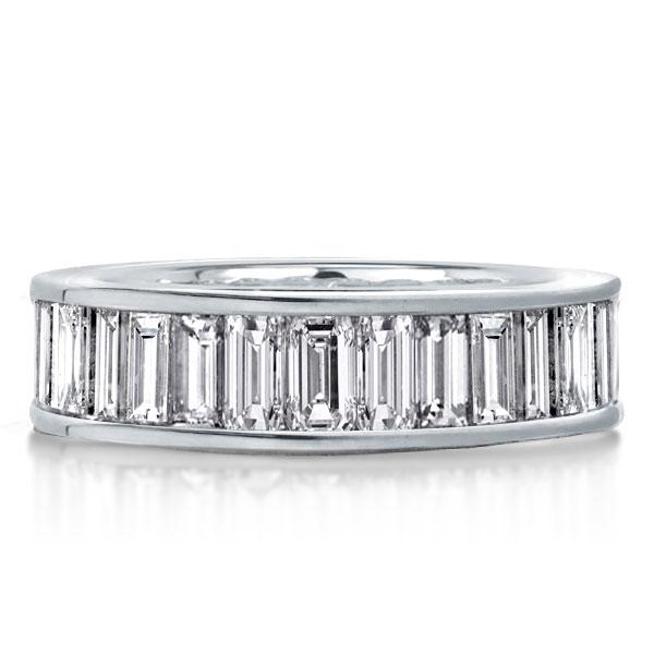 

Italo Baguette Ring Eternity Wedding Band For Women, White
